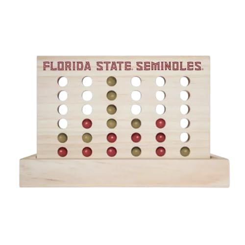 Rico Industries NCAA Mini Travel Team 4 in A Row Mini Game- Wooden, Team Colors, 5.5" x 8" (Florida) - style: Florida