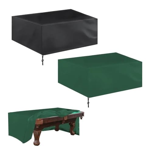 2 Pcs Dustproof and Waterproof Outdoor Full Billiard Solid Color with Pull Rope Pool Table Dustproof Equipment(Black) - color: Black