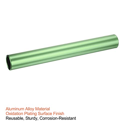 PATIKIL Relay Track Baton, Aluminum Alloy Tube Field Running Race Stick for Outdoor Athletics Sport Game Tool - color: Green