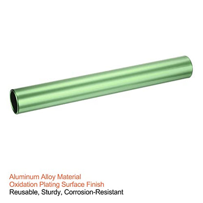 PATIKIL Relay Track Baton, Aluminum Alloy Tube Field Running Race Stick for Outdoor Athletics Sport Game Tool - color: Green