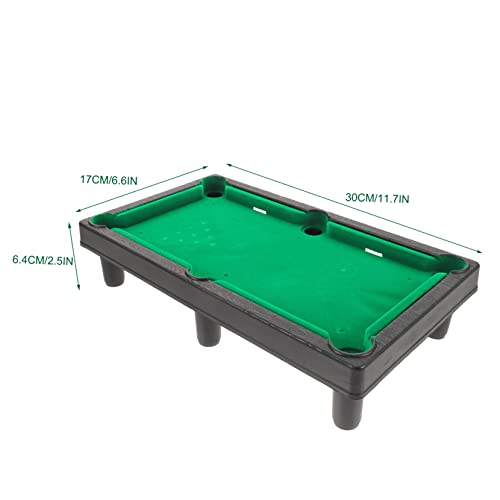 1set Mini Pool Table Toy Desktop Billiards Game for Home Office Includes Pool Cues and Rack Fun Miniature Tabletop Activity for All Ages