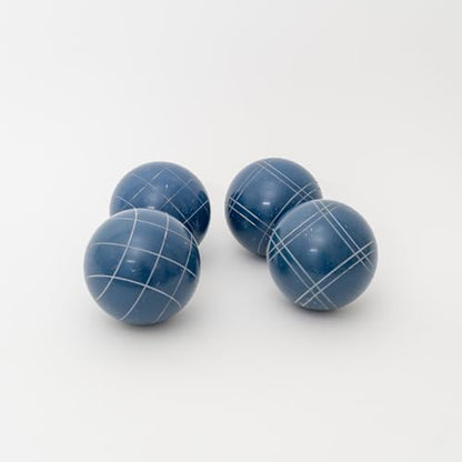 BuyBocceBalls Listing - Made in USA, Premium Quality Official Tournament Bocce Set - 110mm Blue and Dark Red Balls Nylon Bag; Regulation Size Balls 998 Grams (2 lbs. 3.2 oz.)