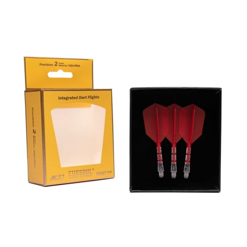 CUESOUL ROST T19 Integrated Dart Shaft and Flight Slim Shape M Size 28mm - color: Red