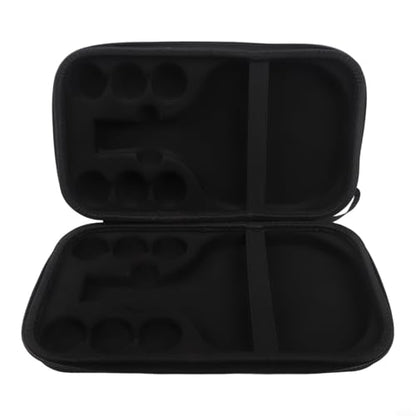 Table Tennis Racket Bag, Hard EVA Case for 2 Paddles & 6 Balls, Protective Storage Box with Soft Lining, Portable Carry Handle for Ping Pong Equipment - size: Black
