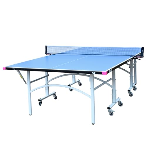 Butterfly Easifold Outdoor Ping Pong Table Melamine Top | Rolling Outdoor Table Tennis Table | 3 Year Warranty | 10 Minute Assembly | Great Bounce All Weather Ping Pong Table | Weatherproof Net