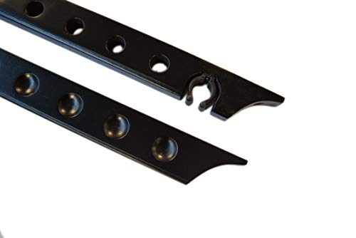 HAN'S DELTA 8 Pool Cue Rack - Billiard Stick Wall Cue Rack, Holds 1 Bridge, (Multiple Colors Available) - color: Black