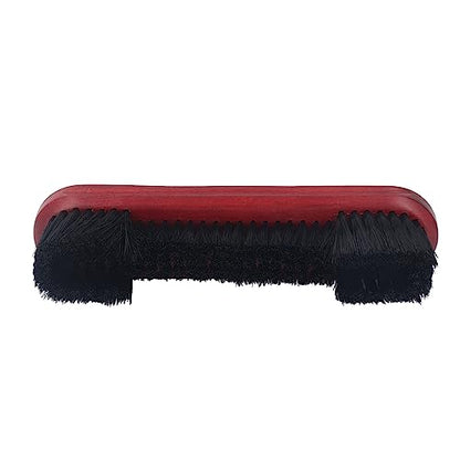 Septpenta Billiard Table Rail Brush Cleaning Tool, Billiard Table Brush Set with Cue Cleaning Cloth, Made of PVC and Solid Wood, for Wooden Billiard Accessories Kit(Burgundy) - color: Burgundy
