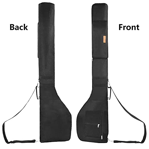 AKOZLIN Portable Golf Club Carry Bag, Foldable Small Golf Bag Holds 8-10 Clubs, Lightweight Sunday Golf Bag with Shoulder Strap for Men Women Kids Black