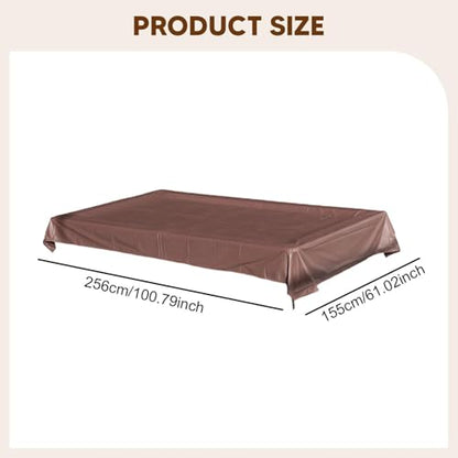 Pool Table Cover Waterproof Heavy Duty Protector 256x155cm (100.8x61 inch) PVC Dustproof Tearproof Lightweight