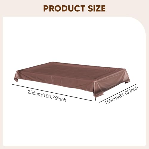 Pool Table Cover Waterproof Heavy Duty Protector, 256cmx155cm (100.8"x61") PVC Lightweight Tearproof Dustproof Cover for Billiard Snooker Tables