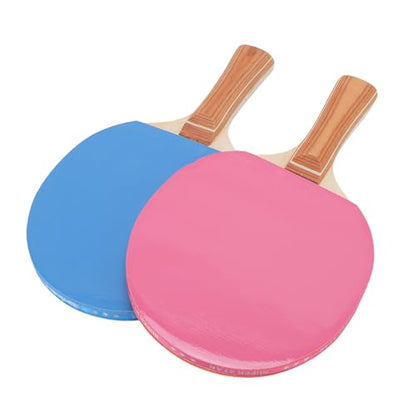 Table Tennis Set, Rubber 7-Layer Wood Portable Table Tennis Racket Table Tennis Balls with Storage Box for Indoor and Outdoor Game Accessories