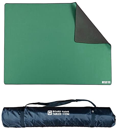 Board Game Playmat [3'x5'/Thick Super Cushioned/Stitched Edge/Water Resistant] with Carrying Case - for Tabletop Board Games, Card Games, RPG Games (Medium, Green) - color: Green, size: Medium (3'x5')