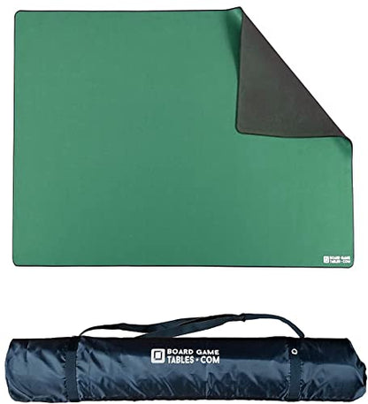 Board Game Playmat [3'x5'/Thick Super Cushioned/Stitched Edge/Water Resistant] with Carrying Case - for Tabletop Board Games, Card Games, RPG Games (Medium, Green) - color: Green, size: Medium (3'x5')