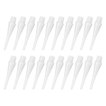YOKIVE 80 Pcs Plastic Dart Tips, Game 2BA Thread Soft Darts Tips Replacements| Indoor Outdoor Play (White)