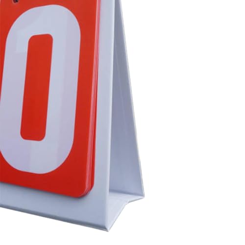 2 Pieces Sports Scoreboards Flip Number Scoreboards Portable Tabletop Double Row Flippers PVC Waterproof Base Stand Suitable for Coaches Basketball Fo