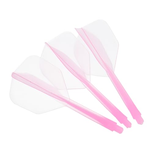 M METERXITY Integrated Dart Shaft and Flights- 2BA Screw in-one Dart Flight, Plastic Anti-Fall, Apply to Soft Tip Darts and Steel Tip Darts - color: Pink