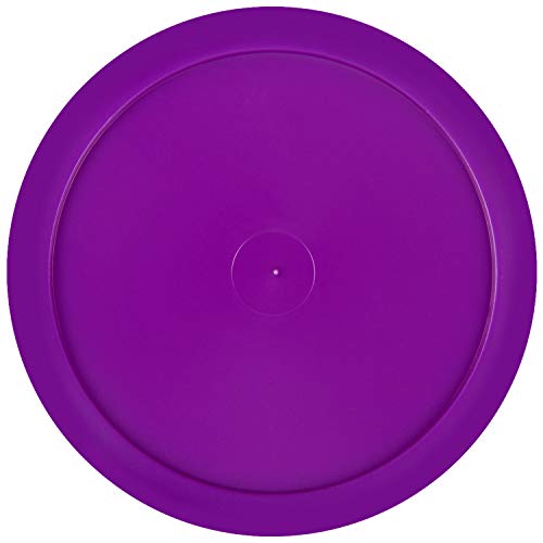ONE250 Air Hockey Pushers and Red Air Hockey Pucks, Goal Handles Paddles Replacement Accessories for Game Tables (4 Striker, 4 Puck Pack) - color: Purple
