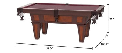 Fat Cat Reno 7.5 Foot Pool Table, Billiard Table with Accuslate Surface, K66 Bumpers, Dark Cherry Finish, Includes Cues and Balls