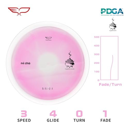 Yikun Disc Golf| Pro Worlds 2025 Limited Edition | | Fairway-Distance Hybrid Disc | Max 100m+ Flights for All Skill Levels | Late-Turn Glide & Reliable Fade | PDGA Approved 170-176g - color: Crystal Scent Pink