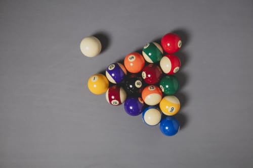 Mizerak Regulation Pool Ball Set – 2.25″ Billiard Balls – High-Gloss Finish, Inlaid Numbers, Chip & Crack Resistant Cue Ball Set