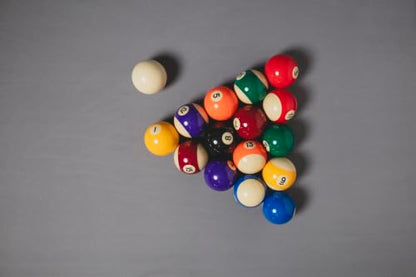 Mizerak Regulation Pool Ball Set – 2.25″ Billiard Balls – High-Gloss Finish, Inlaid Numbers, Chip & Crack Resistant Cue Ball Set