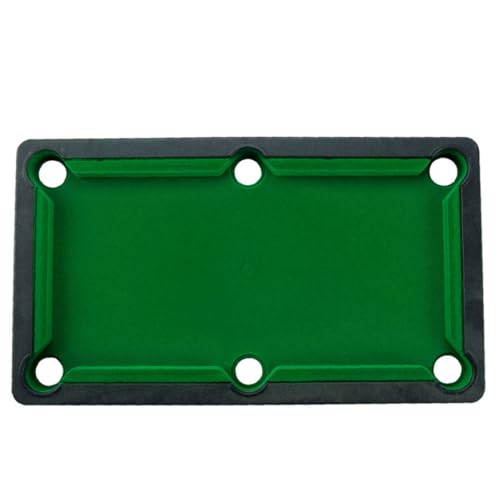 1Set Mini Tabletop Pool Set Small Billiards Game Includes Game Balls, Sticks and Triangle Rack Travel Friendly Office Desk Games for The Whole Family