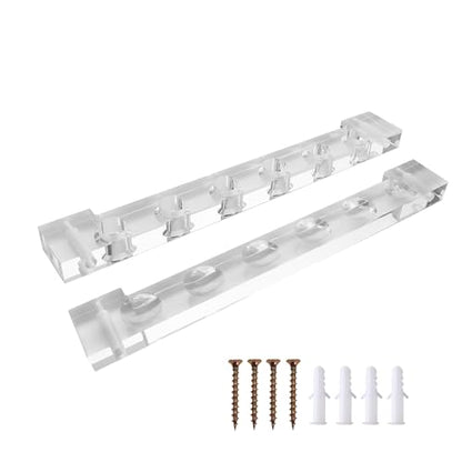 GSE Games & Sports Expert 2-Piece 6/8/12 Billiard Pool Cue Rack Wall Mounted Holders, Billiard Cue Sticks Wall Rack Set - style: 6 Cue - Acrylic