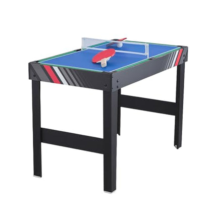 VEVOR 3-in-1/4-in-1 Combo Game Table Set, 48"/54" Air Hockey, Ping Pong & Foosball Combo, with Pucks & Pushers, Multi Combination Table for Family Game Room or Office - style: 4-in-1
