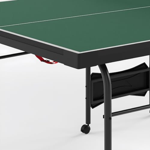 Zevemomo Table Tennis Table, Foldable Ping Pong Tables w/ 2 Paddles 3 Balls - color: Green