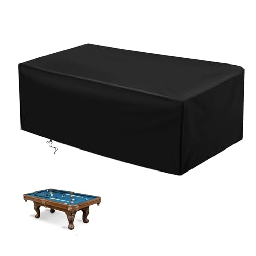 POMER Pool Table Cover - 102 inch Waterproof Table Cover for 8 Foot Snooker Billiard Tables Dustproof 7/8/9 FT Billiard Table Cover - 102x53x32 inch