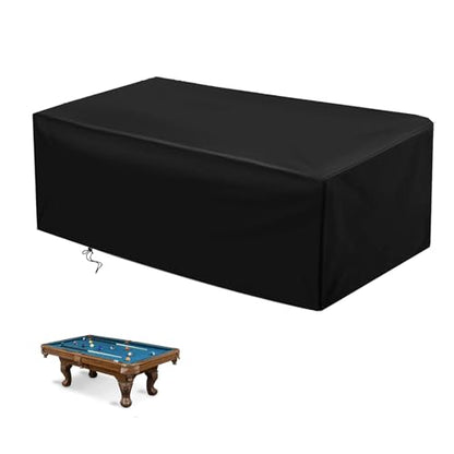 POMER Pool Table Cover - 102 inch Waterproof Table Cover for 8 Foot Snooker Billiard Tables Dustproof 7/8/9 FT Billiard Table Cover - 102x53x32 inch