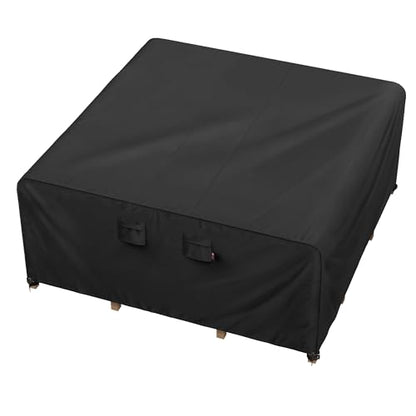 iBirdie Outdoor Patio Furniture Set Covers 76 x 76 inch Waterproof Weatherproof Square Cover, Heavy Duty 600D for Outside Dining Table and Chairs - size: 76 x 76 x 28 inch