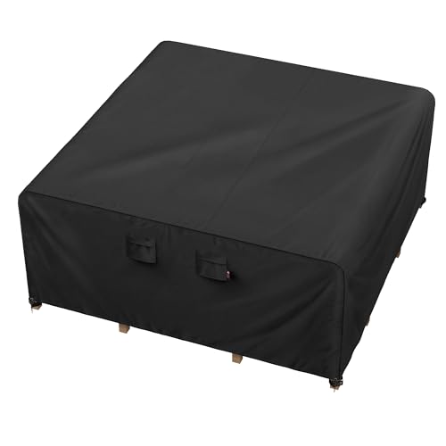 iBirdie Outdoor Patio Furniture Set Covers 96 x 96 inch Waterproof Weatherproof Square Cover, Heavy Duty 600D for Outside Dining Table and Chairs fit 8 x 8 ft, 95 x 95, 94 x 93 inch - size: 96 x 96 x 28 inch