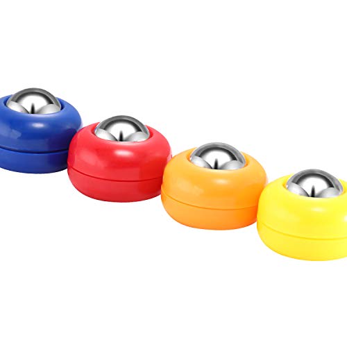 Gejoy Mini Shuffleboard Replacement Puck Tabletop Equipment Rollers Set Shuffleboard Curling Accessories - color: Red, Blue, Orange, Yellow