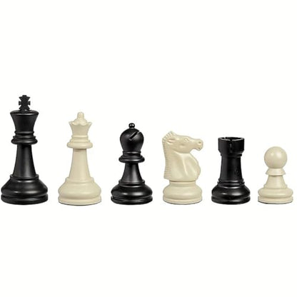 32 Plastic Chess Pieces Set - Black & White Chessmen for 15-20 Inch Boards, Felt Bottom, with Drawstring Storage Bag - Ideal for Beginners & Chess Enthusiasts-No Board Included (2.95inch/7.5cm) - size: 2.95inch/7.5cm