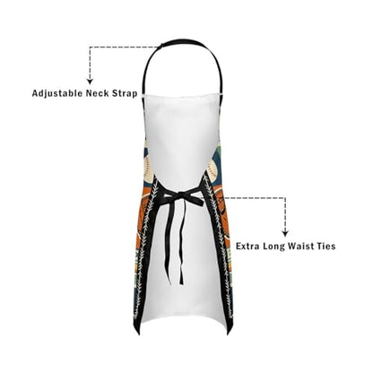 Castle Fairy Cartoon Baseball Kitchen Apron,Bow Knots Waterproof Apron - color: Blue Green Orange