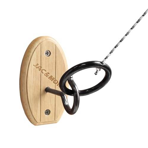 Hook and Ring Toss Game Swing Game DIY Kit -Stainless Steel Ring, Polyester Rope and Hardware - style: short board - black 1