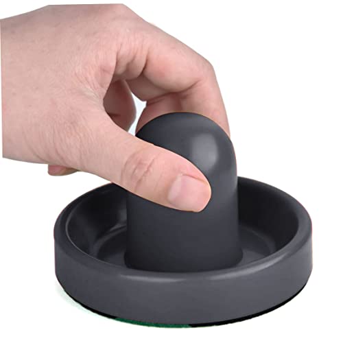 Air Hockey Pucks and Paddles, Air Hockey Pucks Air Hockey Replacement Set Ice Hockey Pushers Pucks Paddles Table Family Game Black - color: Black