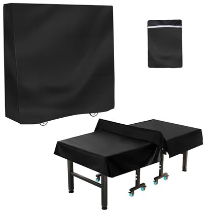 Femuar Outdoor Waterproof Table Tennis Cover, 72.8 x 65 x 27.5 in, Black