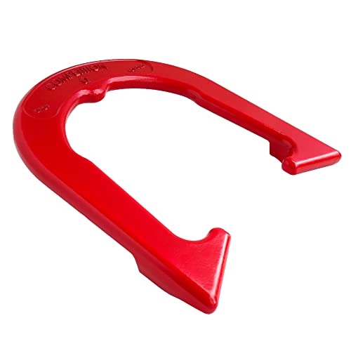 Tournament Pitching Horseshoes - Red Finish - NHPA Sanctioned for Tournament & League Play - Drop Forged Construction - One Pair (2 Shoes)