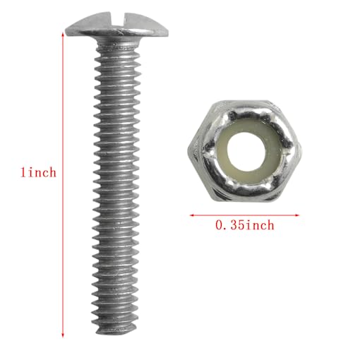 10 Sets 1 Inch Hardware Repair Kit Footballer Nut Set Silver Football Tabletop Game Nut Set Suitable for Tabletop Football Game Mounting Screw