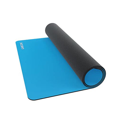 Gamegenic Prime Playmat – Blue Color, 61 x 35 cm Soft Cushioned Natural Rubber Playmat with Anti-Slip Back & Silver Foil Logo, Premium Surface for Card Games, Dice, and Desk Protection - color: Blue