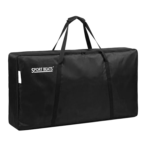 SPORT BEATS Cornhole Carrying Case for Two Regulation 4x2' Boards | 48.5x24.5x9" , Luggage Grade Zipper, Padded Shoulder Strap, 600D Oxford, Heavy-Duty