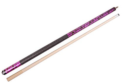 58 inch Hand-Painted Series 2-Piece Billiard Pool Cue Stick with Irish Linen Wrap - color: Purple, size: 21oz