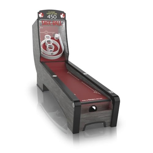 Skee-Ball Arcade Table Machine Game for Home Basement Recreation Room - Premium Nostalgic Classic Fun of Roll and Score - Made in The USA - color: Scarlet