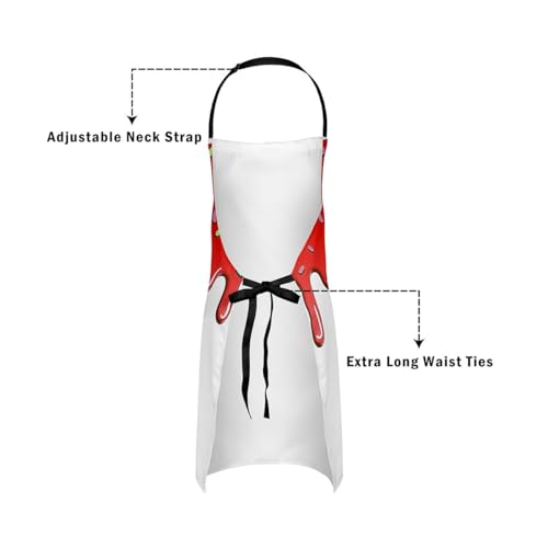 Castle Fairy Ice Cream Drip Baseball Kids Kitchen Apron - color: Red