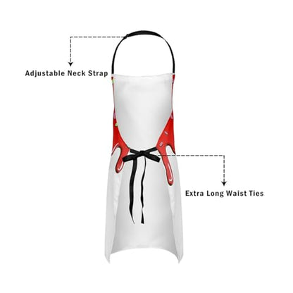 Castle Fairy Ice Cream Drip Baseball Kids Kitchen Apron - color: Red