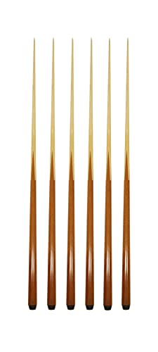 HAN'S DELTA Set of 6 Pool Cues 36"/42"/48"/57" Real 4-Prong House Bar Billiard Pool Cue Stick - color: 6 Cues(36")