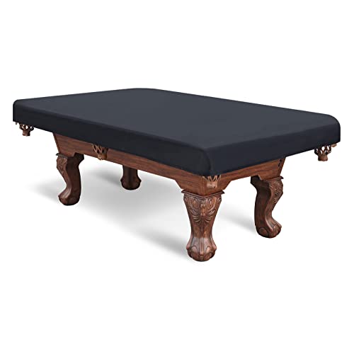 PATIKIL 7 Feet Billiard Pool Table Cover, Waterproof Outdoor Indoor 420D Polyester Dustproof Sun Rain Protection Billiard Table Covers for Patio Table Snooker Billiard Table, Black - size: 7 feet