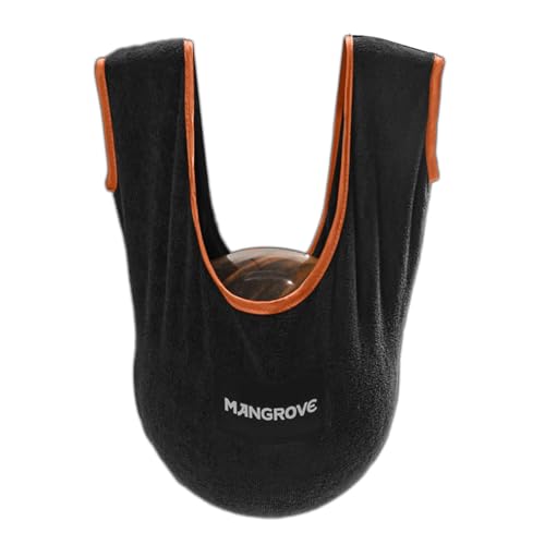 Mangrove Bowling Ball Polisher, Microfiber Bowling Towel See-Saw for Bowlers, Large Washable Bowling Shammy Seesaw, Ball Cleaner Holder Bag - color: Orange